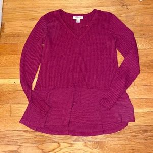 Waffle Knit Top
